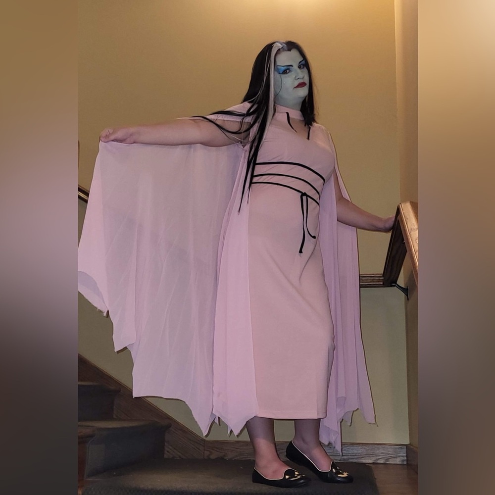 Homemade Lily Munster Costume Dress